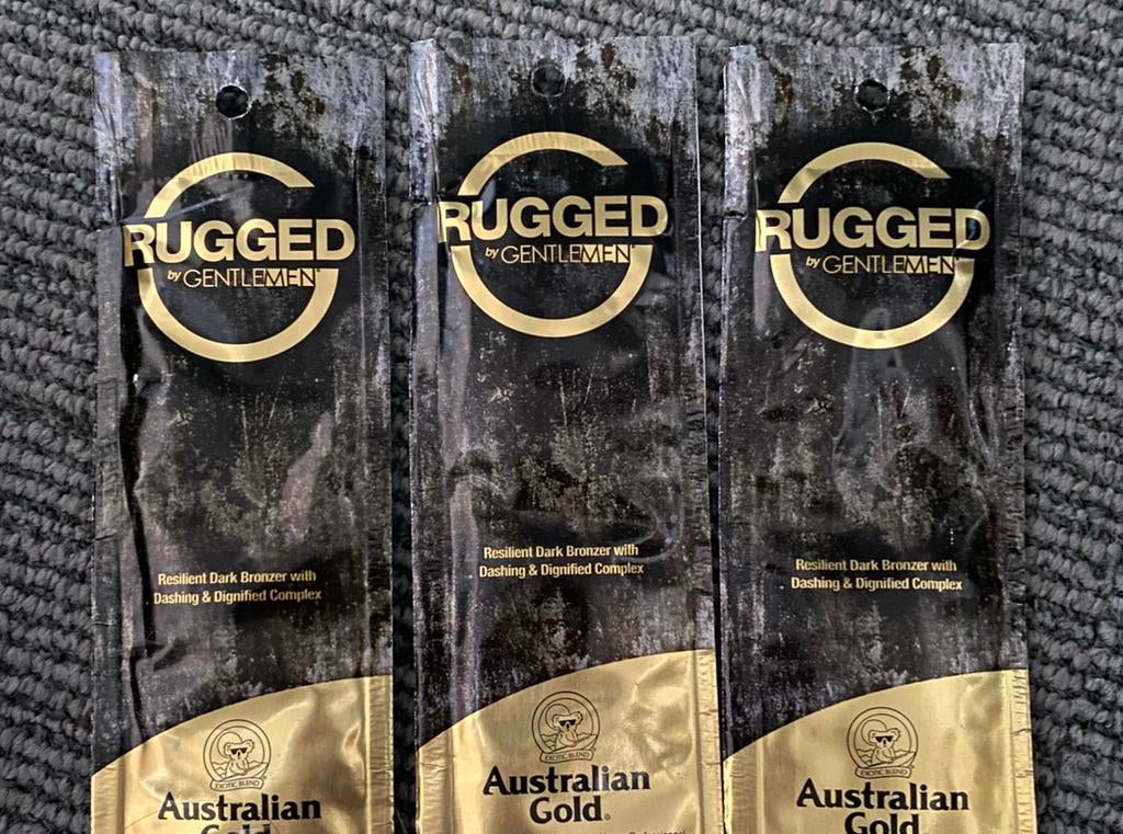 3x rugged by gentlemen australian gold 15 ml zonnebankcreme, Ophalen of Verzenden, Nieuw, Zonnebrand of After Sun