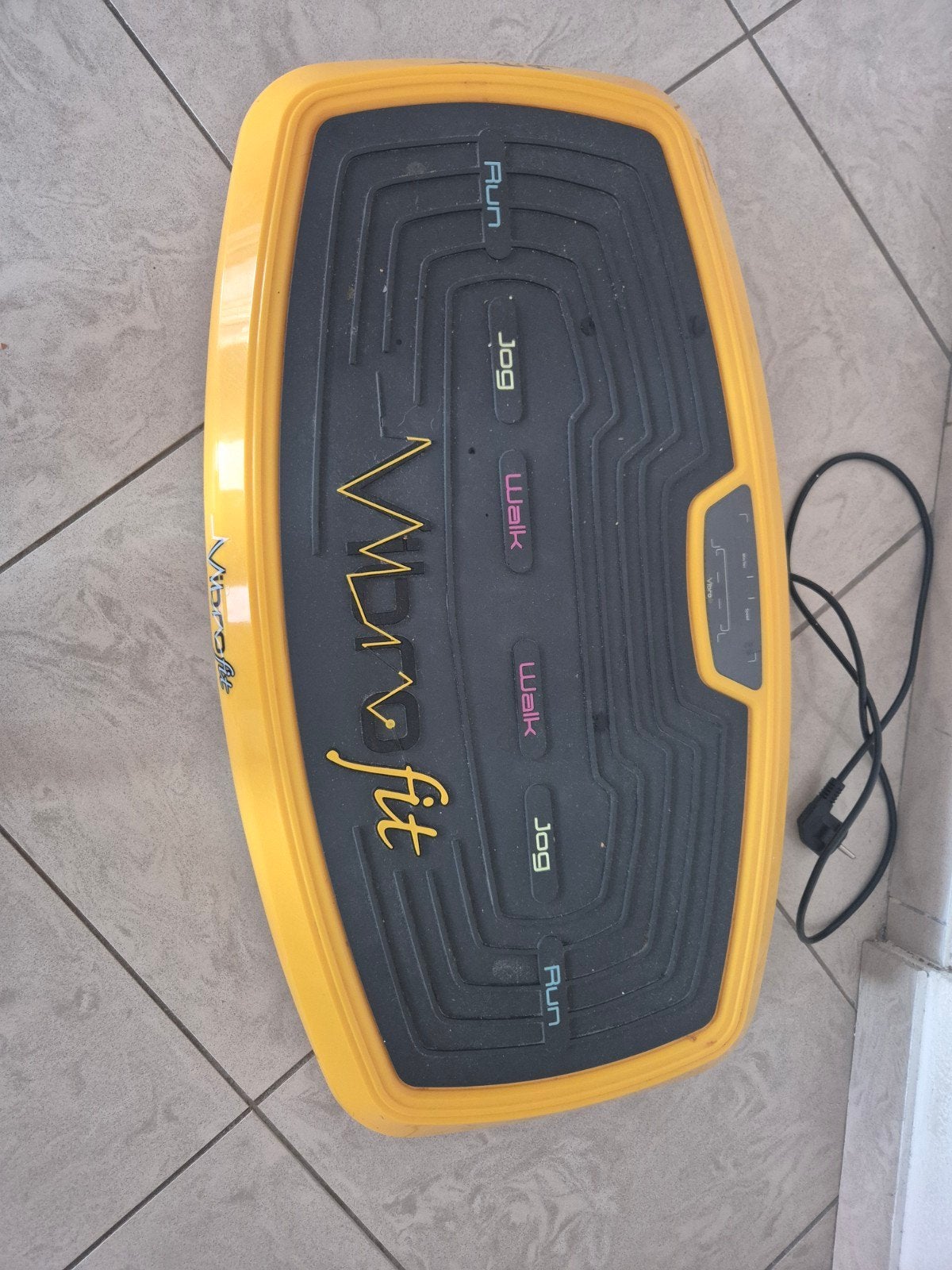 Vibro Fit Trilplaat - Gele Vibratieplaat voor Thuis Fitness, Ophalen, Gebruikt, Trilplaat, Benen