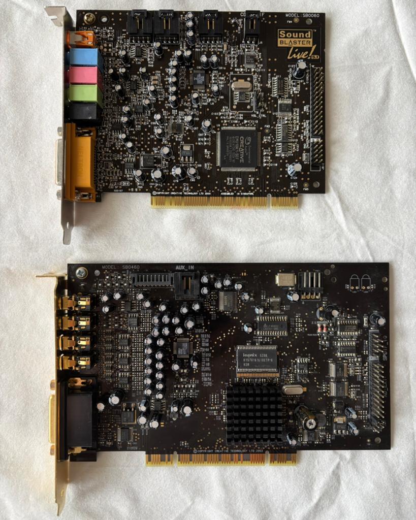 Sound Blaster SB0060 + SB0460 Retro XP PCI geluidskaarten, Ophalen of Verzenden, Gebruikt, Intern