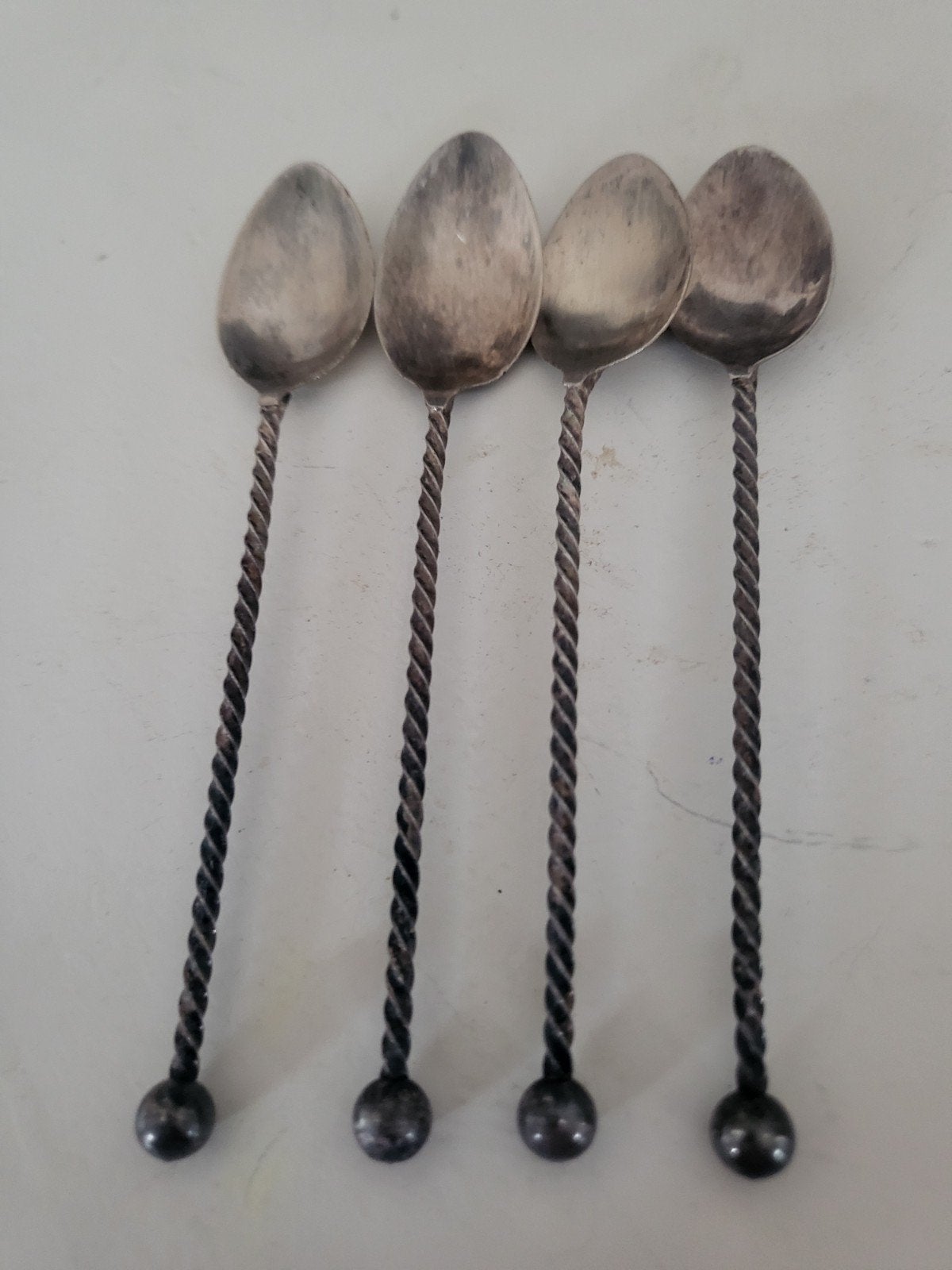 4 lepeltjes DE Zilver en 4 vorkjes, Antiek en Kunst, Ophalen of Verzenden