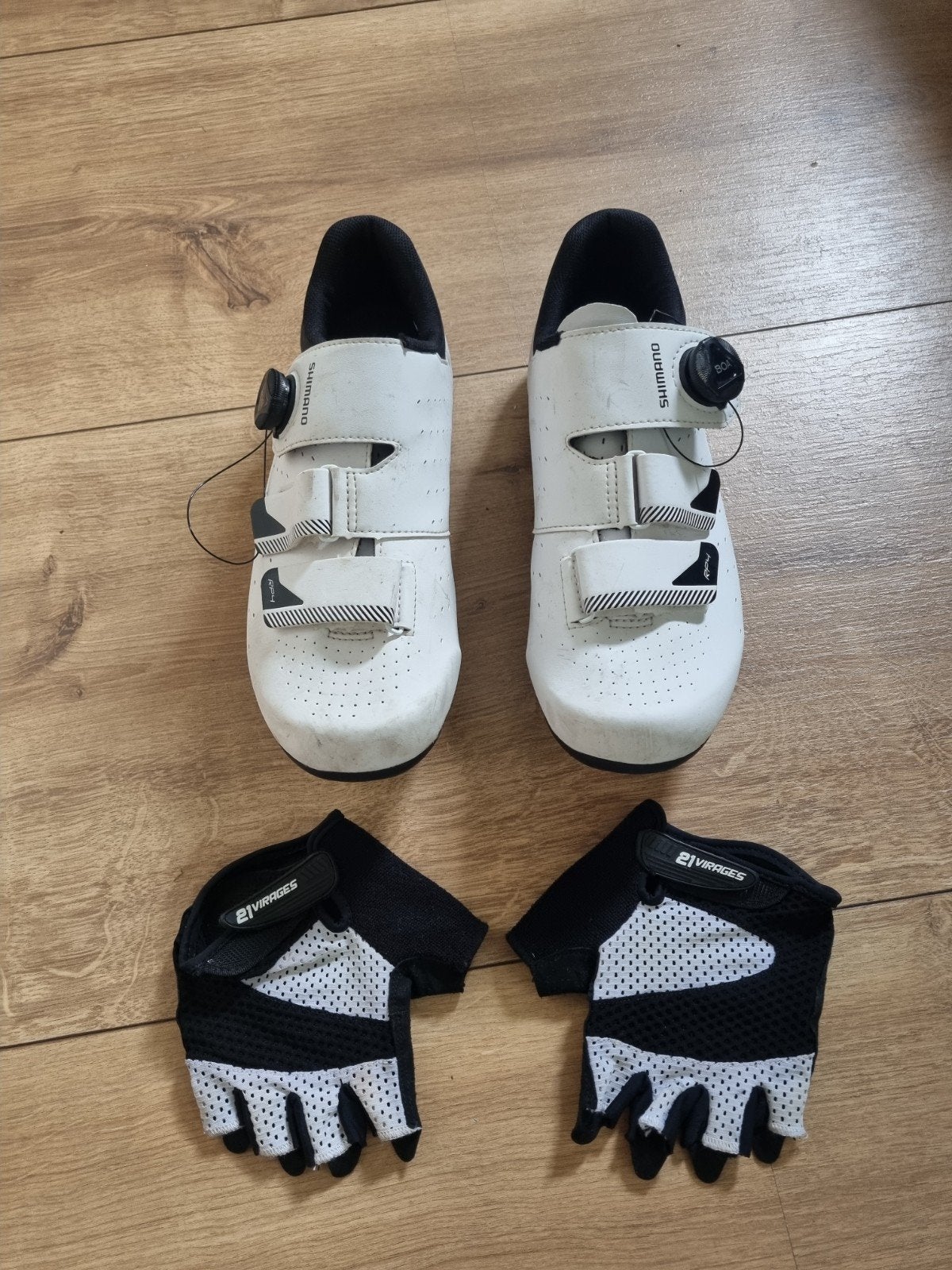 Shimano fietsschoenen maat 45 met handschoenen, Gebruikt, Heren, Schoenen, Overige maten