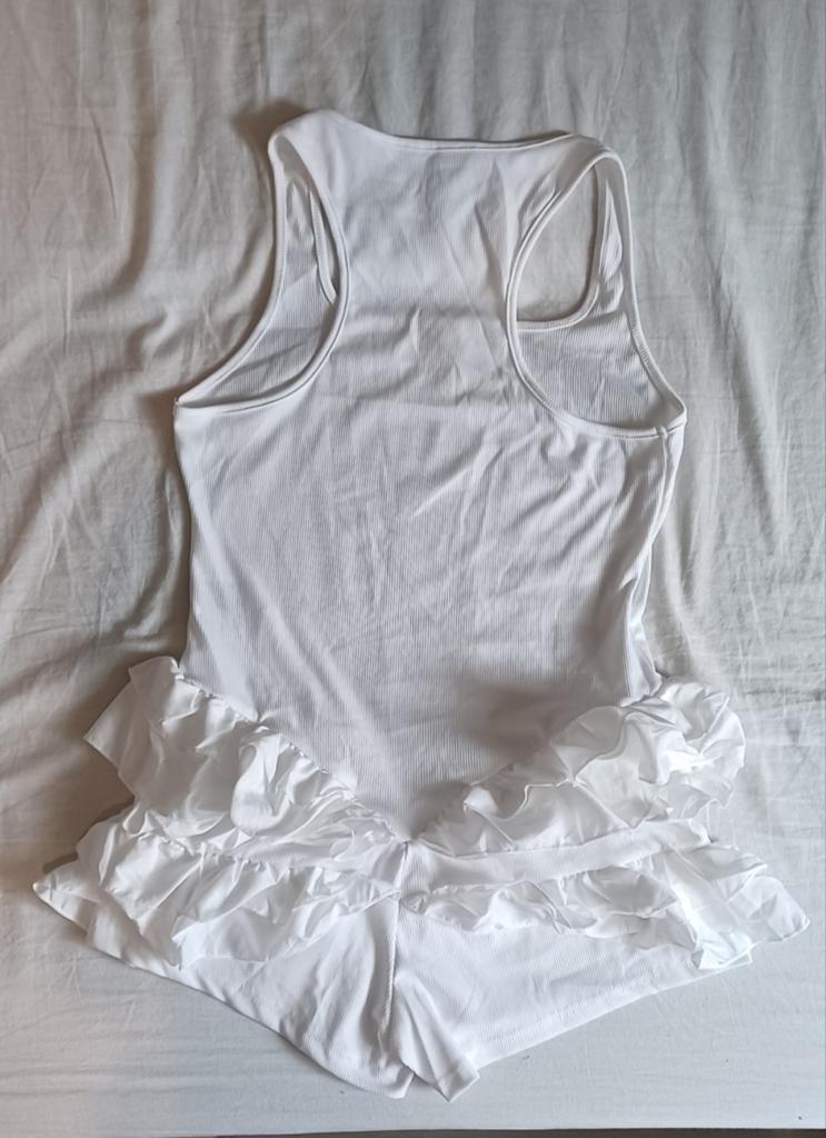 NIEUW BamGleam Effen Mouwloze Jumpsuit maat L 40/42, Kleding | Dames, Jumpsuits, Maat 38/40 (M), Wit, Nieuw, Ophalen of Verzenden