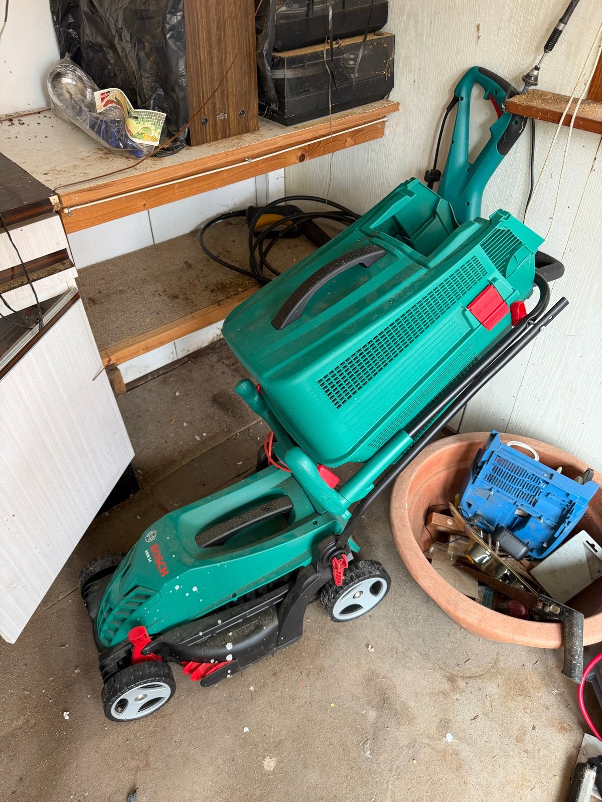 Bosch grasmaaier ARM 34 - Zo goed als nieuw, Cirkelmaaier, Elektrische grasmaaier, Ophalen of Verzenden, Zo goed als nieuw