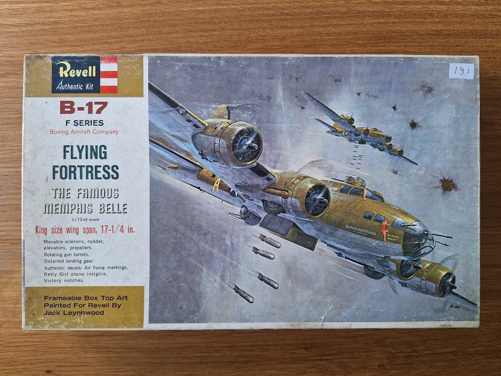 1:72 1/72 Revell B-17 F Series Flying Fortress Memphis Belle, Hobby en Vrije tijd, Modelbouw | Vliegtuigen en Helikopters, 1:72 tot 1:144