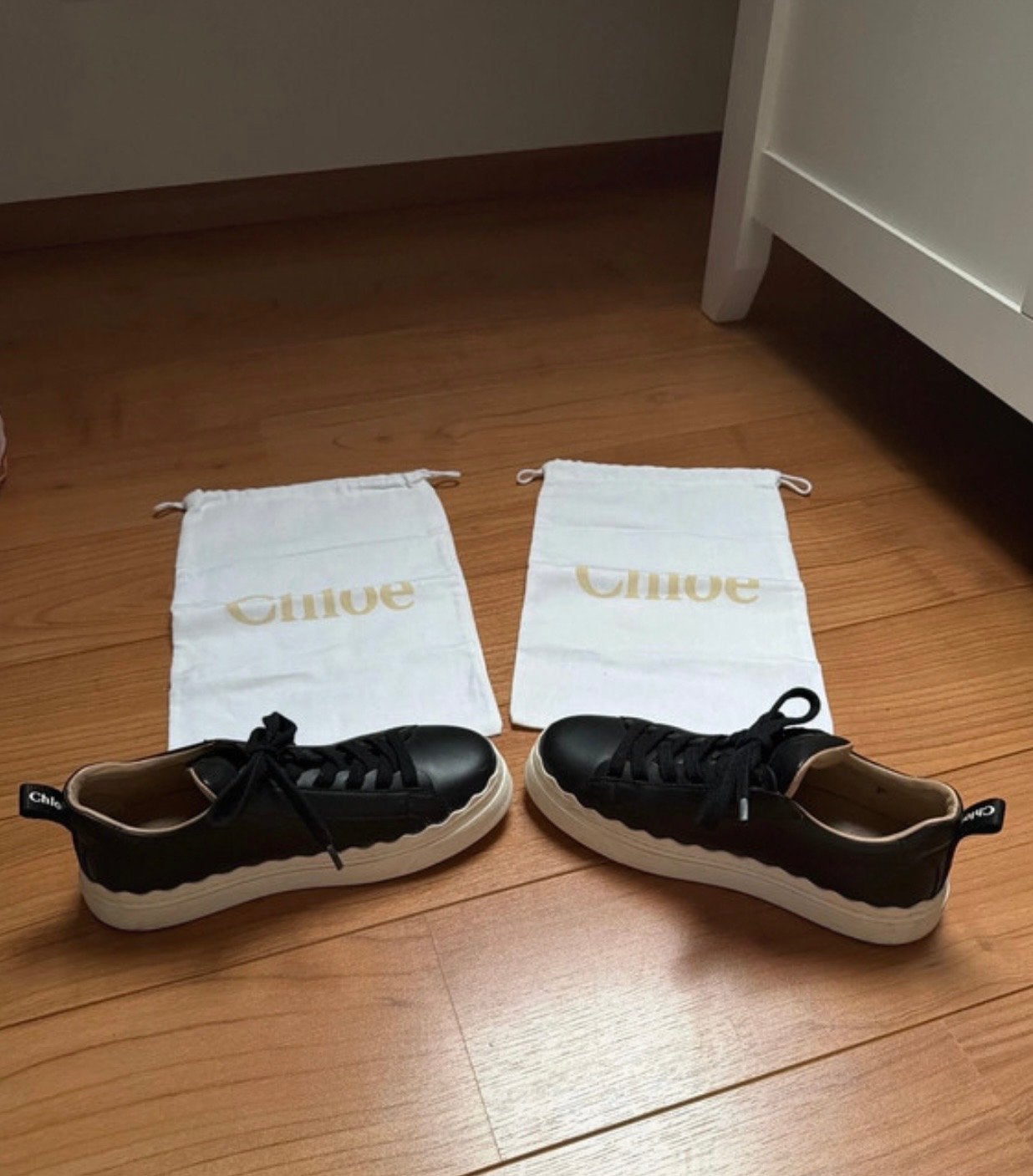 Zwarte Chloe sneakers, Ophalen of Verzenden, Gedragen, Zwart, Sneakers of Gympen