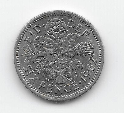 Verenigd Koninkrijk 6 pence 1962 KM# 903, Verzenden, Overige landen, Losse munt