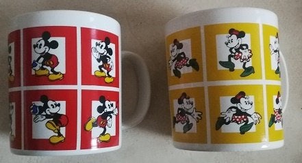2 mokken Mickey Mouse, Verzamelen, Ophalen, Zo goed als nieuw