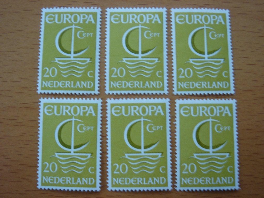 NVPH 868 Europa CEPT 1966 6x Postfris, Postzegels en Munten, Ophalen of Verzenden, Na 1940, Postfris