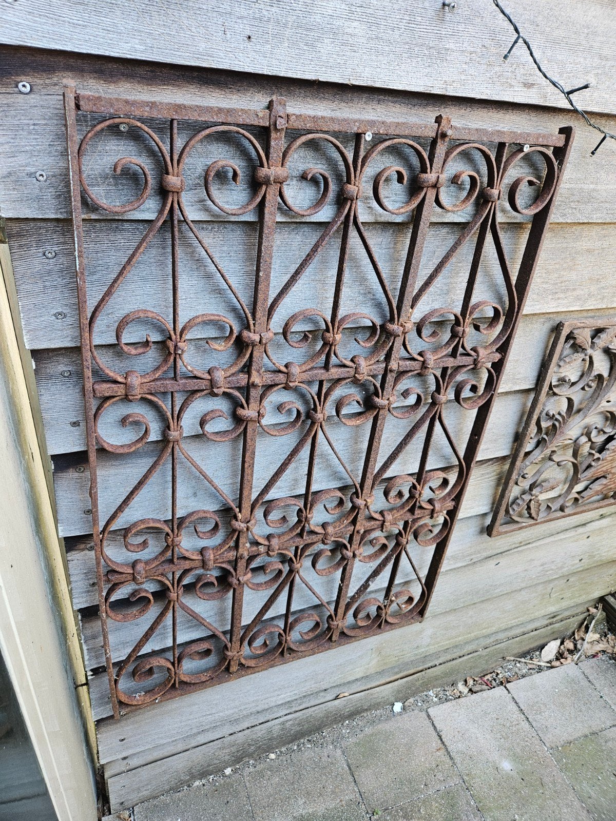 Smeedijzeren raamwerk / ornament - 55x83 cm, Ophalen of Verzenden, Gebruikt