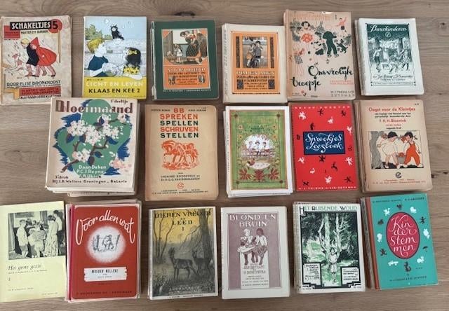 collectie oude kinder schoolboekjes (lagere school), Ophalen of Verzenden, Gelezen, Overige niveaus, Nederlands