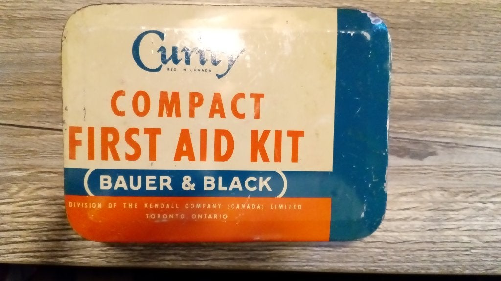 verbandtrommel first aid kit blik, Ophalen of Verzenden