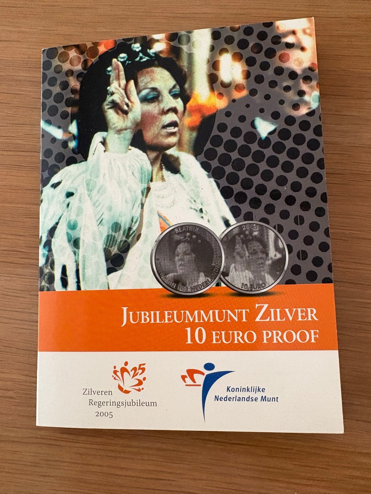 Jubileummunt Zilver 10 Euro Proof Koningin Beatrix 2005, Postzegels en Munten, Munten | Nederland, Koningin Beatrix, Zilver, Euro's