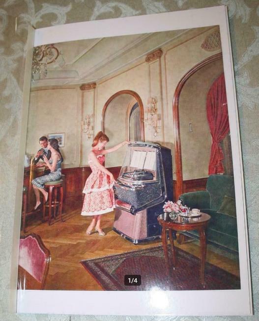Mooie repro brochure van de AMI H, Verzamelen, Automaten | Jukeboxen, Ophalen of Verzenden, 1970 tot heden, Overige merken