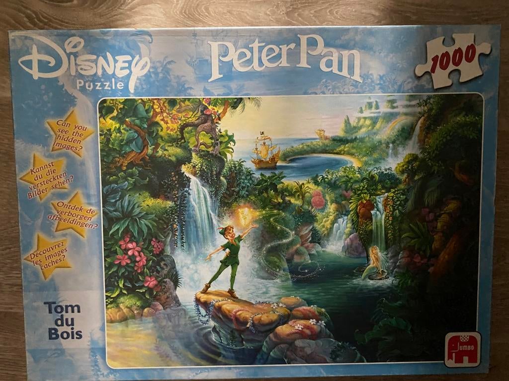 Jumbo puzzel Disney Peter Pan Tom Dubois 1000 st, Hobby en Vrije tijd, Ophalen, 500 t/m 1500 stukjes, Zo goed als nieuw, Legpuzzel