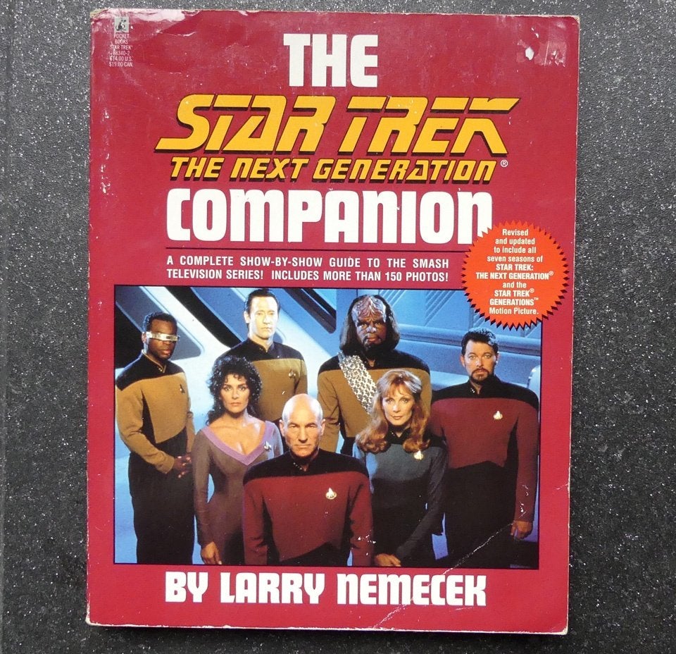 Star Trek The Next Generation Companion boek Larry Nemecek, Verzamelen, Ophalen of Verzenden, Gebruikt, Tv, Overige typen