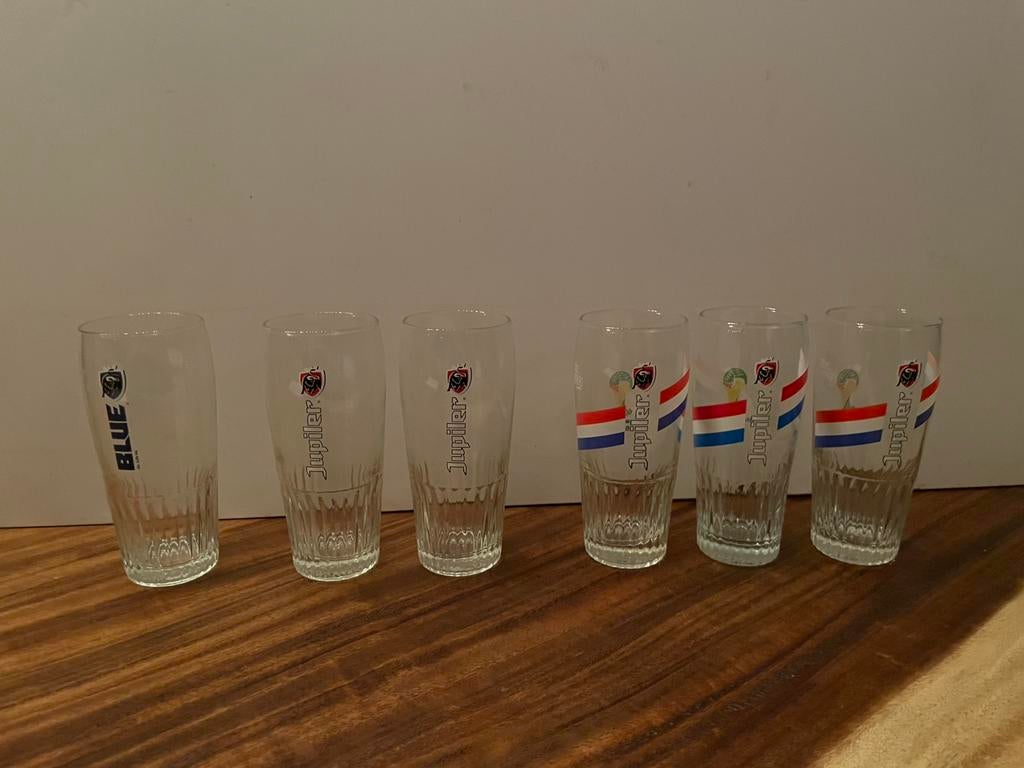 Jupiler glazen, Ophalen of Verzenden, Zo goed als nieuw, Bierglas