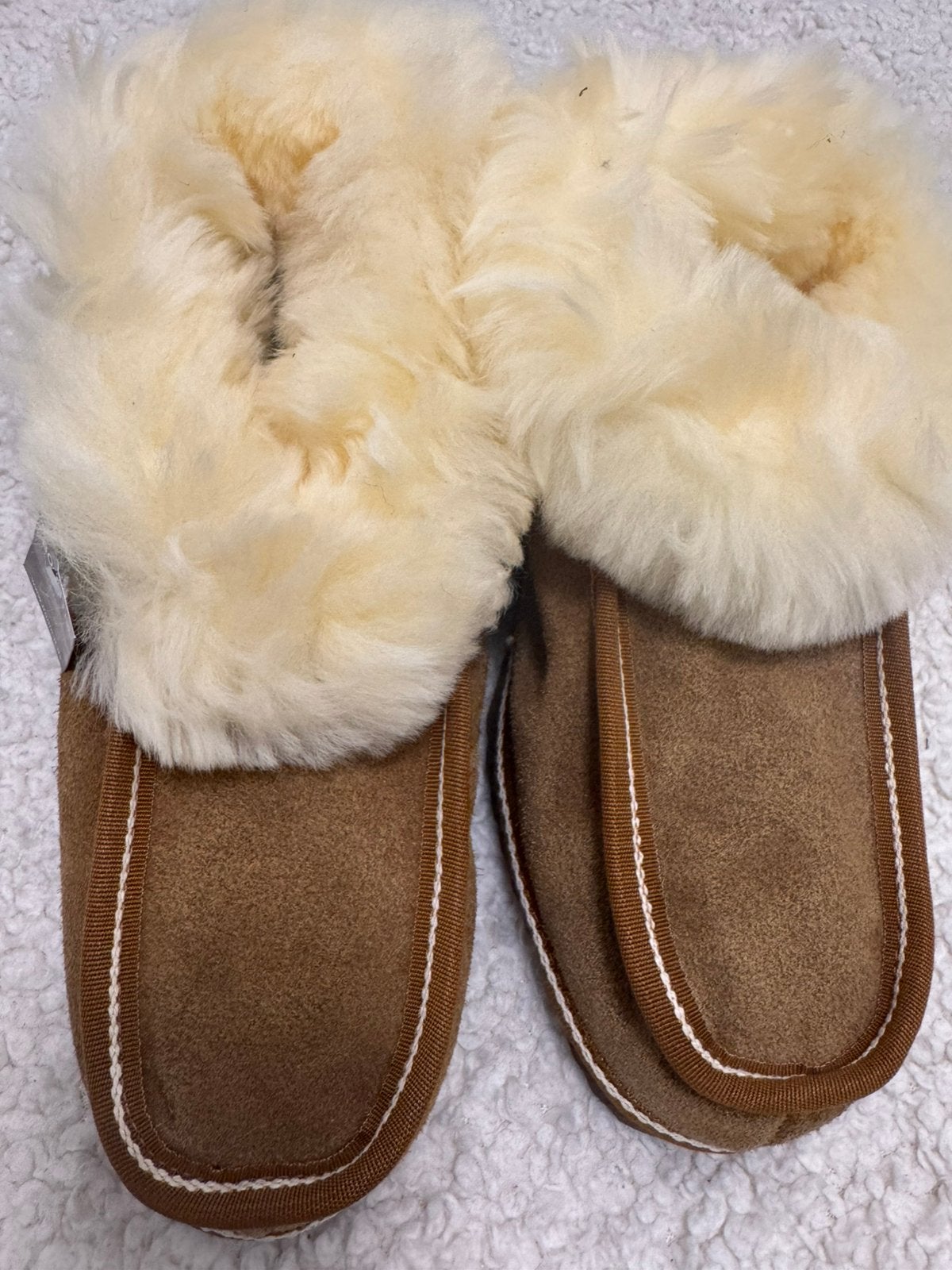 pantoffels sloffen 100% originele schapenvacht echtleer, Duitsland, Bruin, Boom it, Nieuw