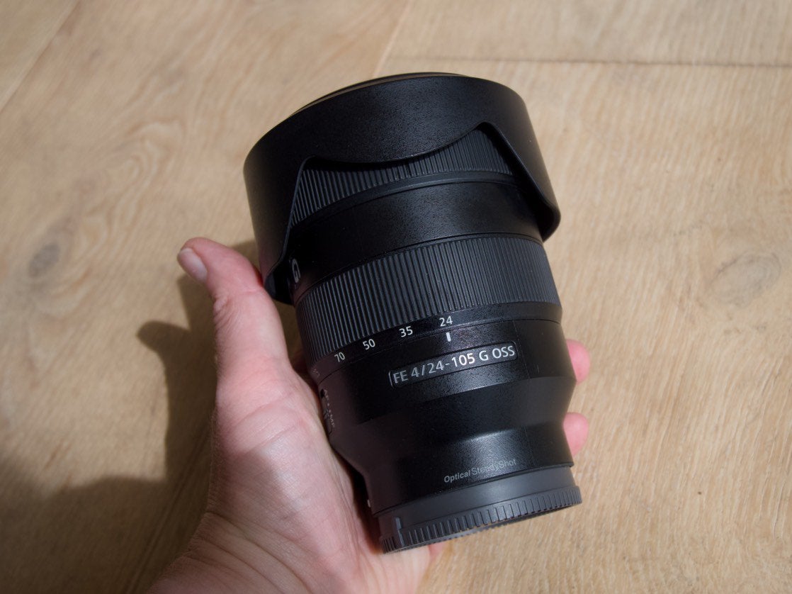 Sony e-mount 24-105mm f/4, Audio, Tv en Foto, Fotografie | Lenzen en Objectieven, Sony E-mount, Gebruikt, Sony, Beeldstabilisatie