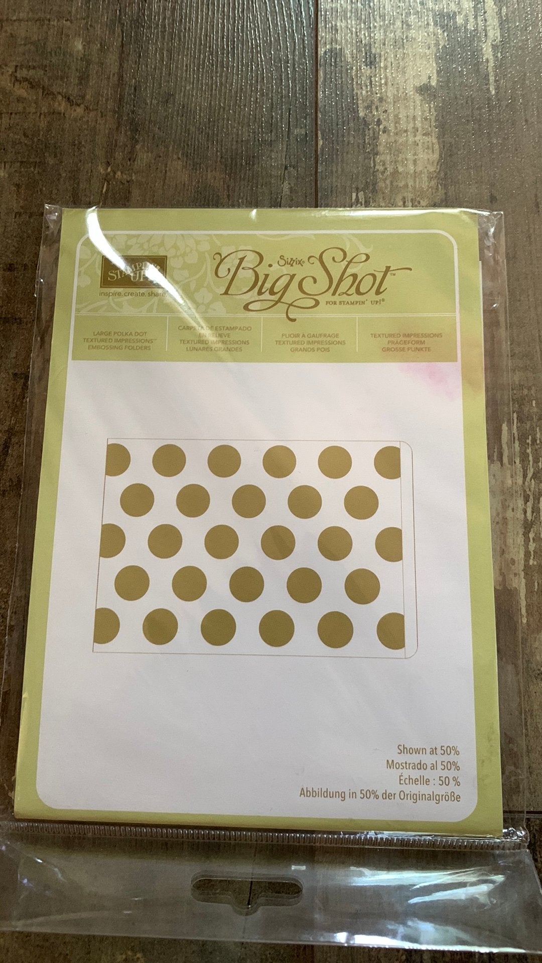 Stampin’up Sizzix Large Polka Dot, Ophalen of Verzenden, Zo goed als nieuw, Frame of Mal, Overige merken