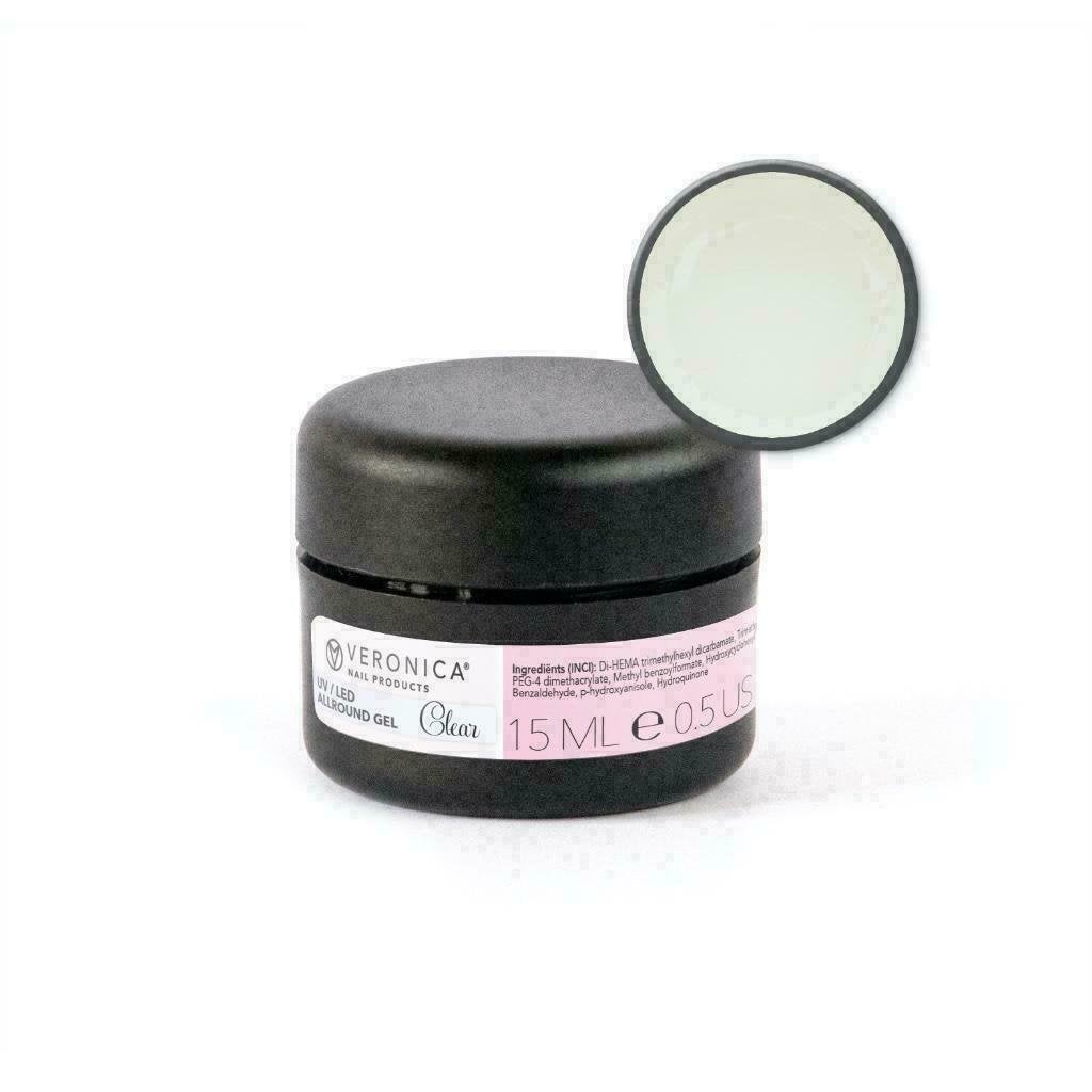 UV / LED ALLROUND gel Clear, 15 ml, de echte 3 in 1 nagelgel, Overige kleuren, Nieuw, Ophalen of Verzenden, Handen en Nagels