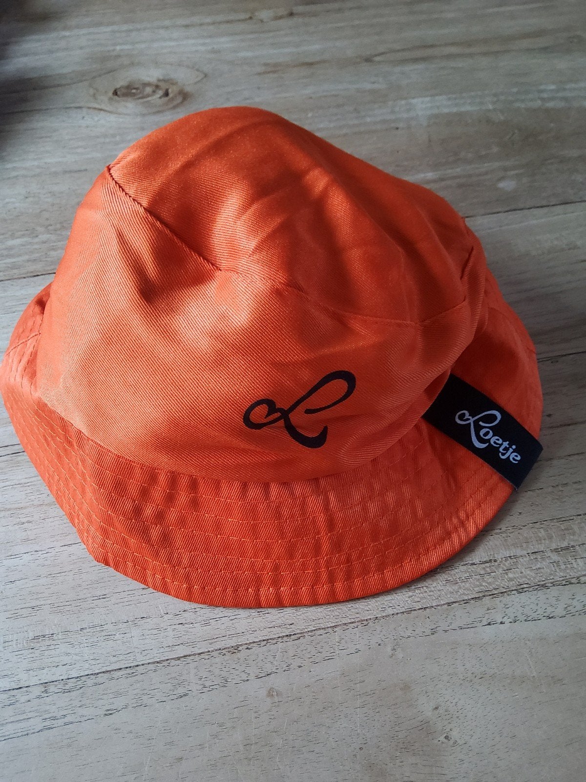 Oranje Koetje zonnehoedje voor kinderen, Gebruikt, Jongen of Meisje, Koetje, Ophalen of Verzenden