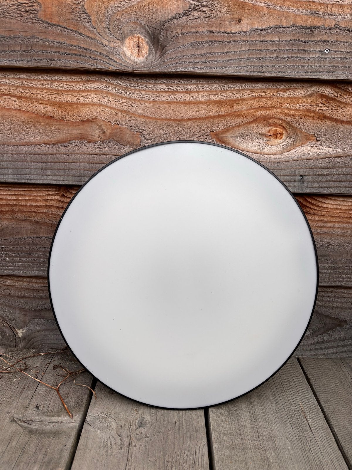 IKEA Plafondlamp LED Rond Zwart/Wit - Zo goed als nieuw, Huis en Inrichting, Ophalen, Kunststof, Zwart, LED