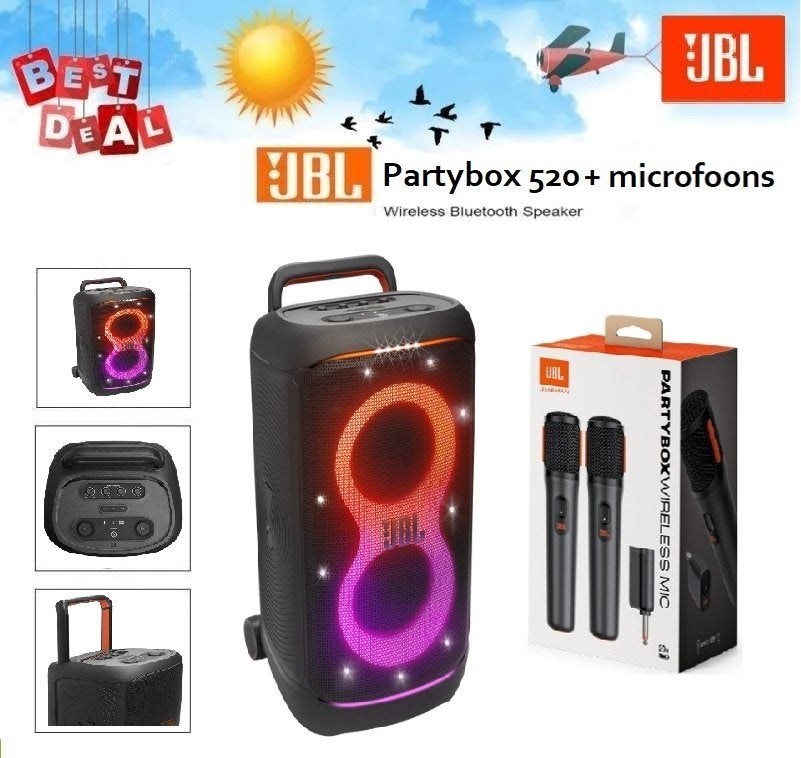 ✅NIEUW✅ JBL Partybox Club 520 + Wireless Microfoon set, Ophalen of Verzenden, Nieuw, JBL
