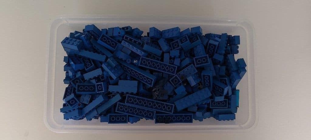 LEGO blauw assorti 1 kg, Gebruikt, Overige thema's, Lego, Ophalen of Verzenden