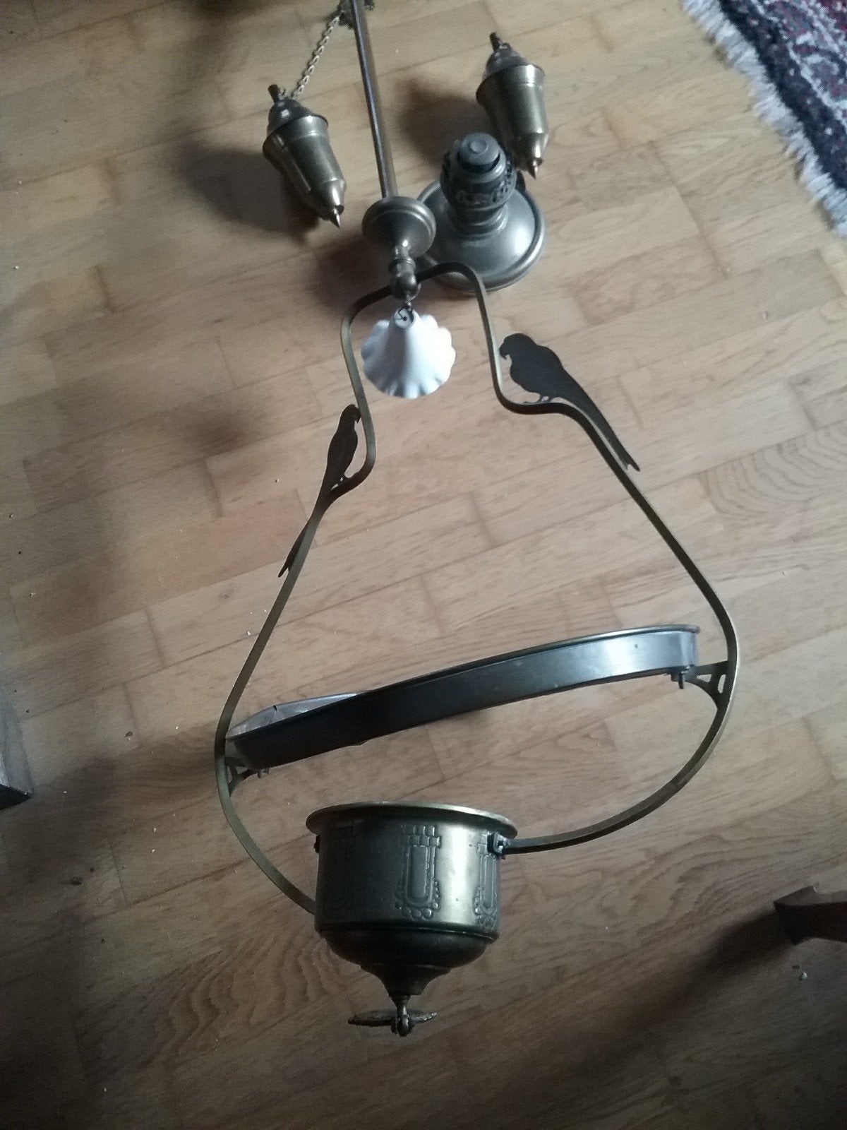 RESTAURATIE OBJECT ANTIEKE PETROLEUMLAMP OF VOOR ONDERDELEN, Ophalen