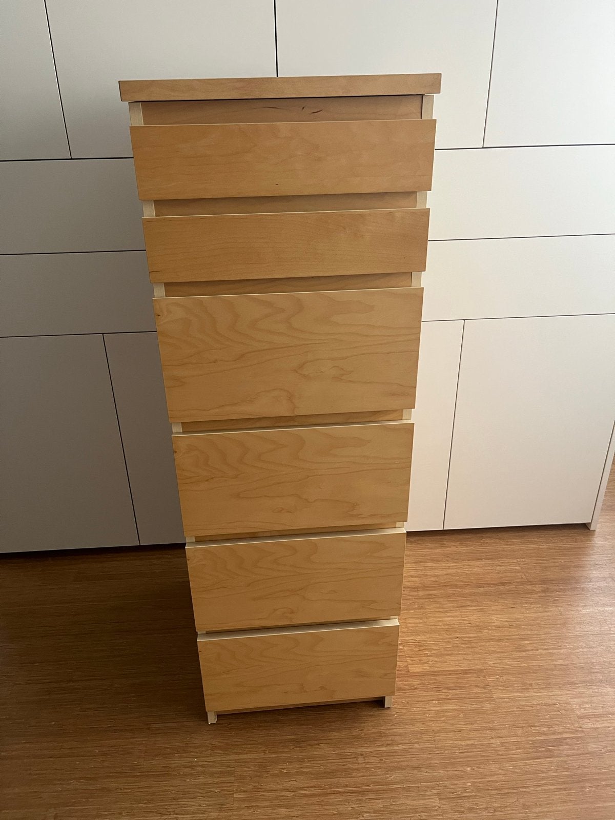 Ikea Malm ladekastje met spiegel, Ophalen, Minder dan 50 cm, Gebruikt, 5 laden of meer