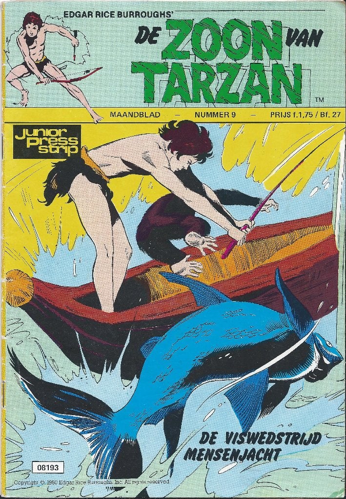 De Zoon van Tarzan  Edgar Rice Burroughs   nr 9, Boeken, Eén stripboek, Ophalen of Verzenden, Zo goed als nieuw