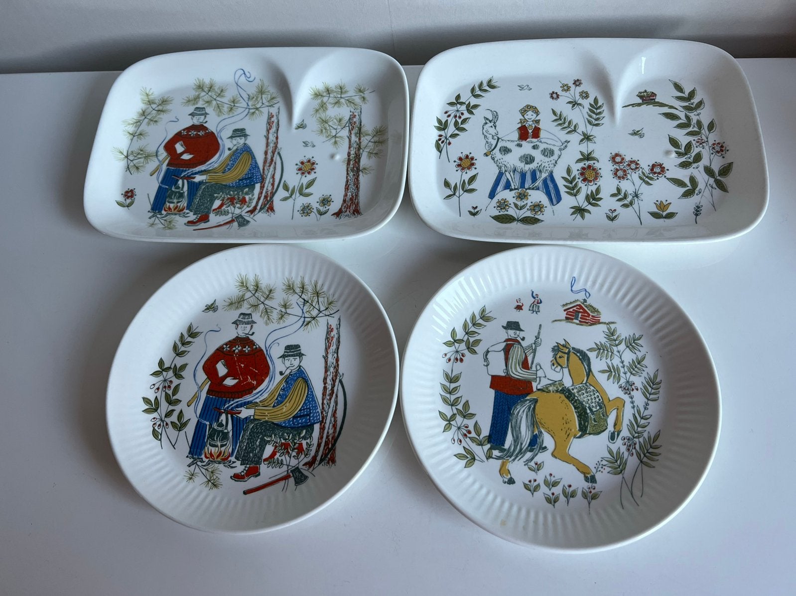 Figgjo Flint Norge TV Schalen Ontbijtbord Turi Design 70’s, Ophalen of Verzenden