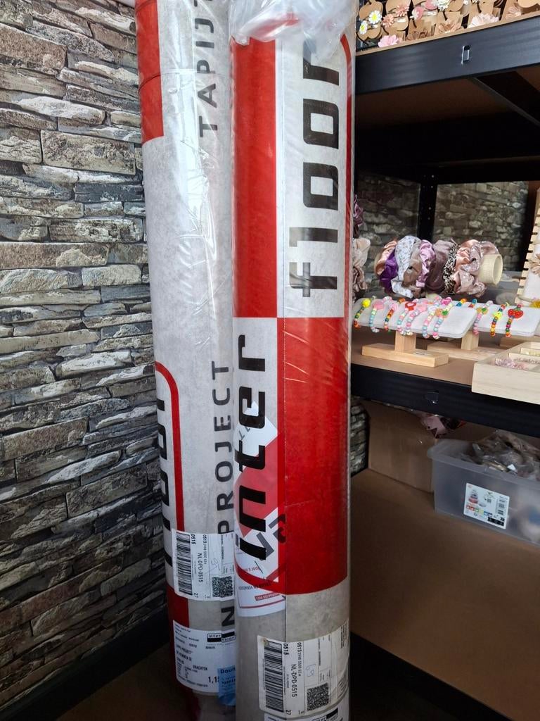 2 Nieuwe rollen vinyl vloerbedekking voor boot of huis, Ophalen of Verzenden, Nieuw, Minder dan 10 m², Vinyl