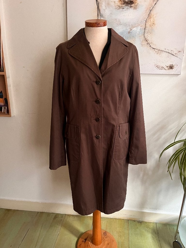 Overjas Trenchcoat Marie Lund 40 donkerbruin, Kleding | Dames, Bruin, Ophalen of Verzenden, Zo goed als nieuw, Maat 38/40 (M)
