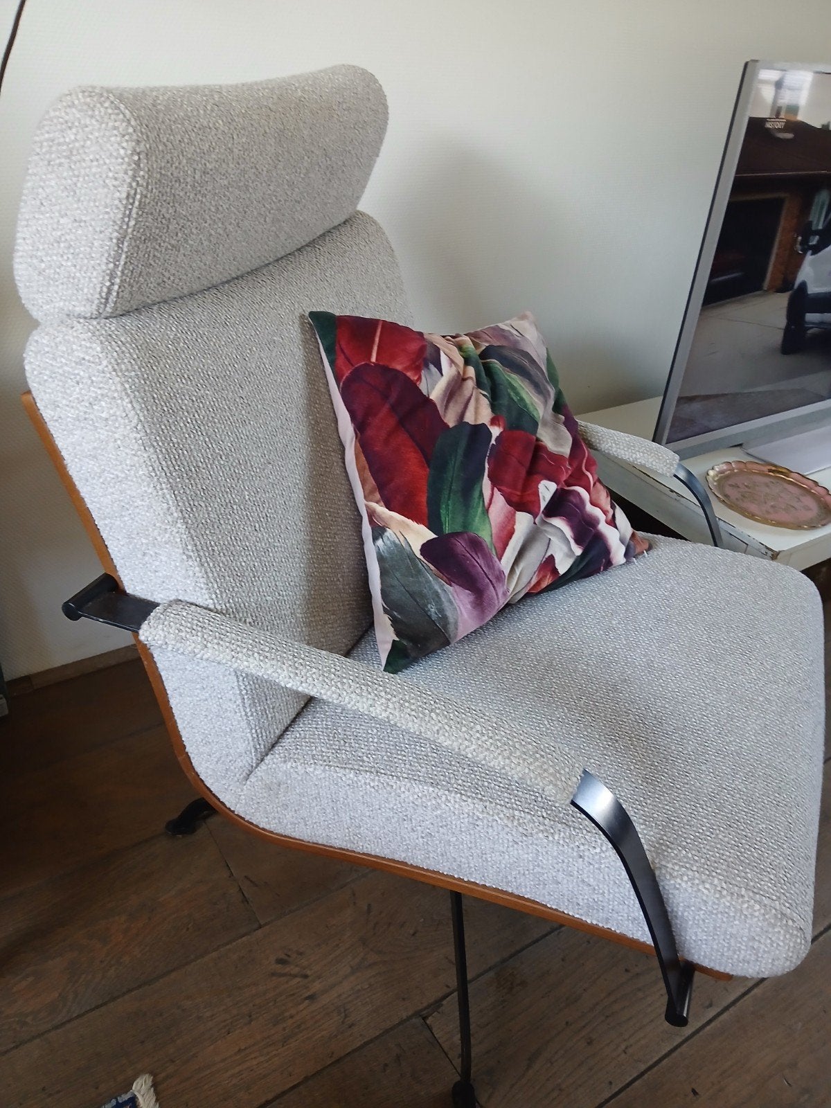 Harvink draai fauteuil  met hout, Huis en Inrichting, Ophalen, Zo goed als nieuw, Harvink