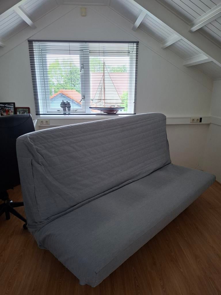 IKEA Beddinge slaapbank - Grijs, 2-persoons, Gebruikt, Tweepersoons, 200 cm, Grijs