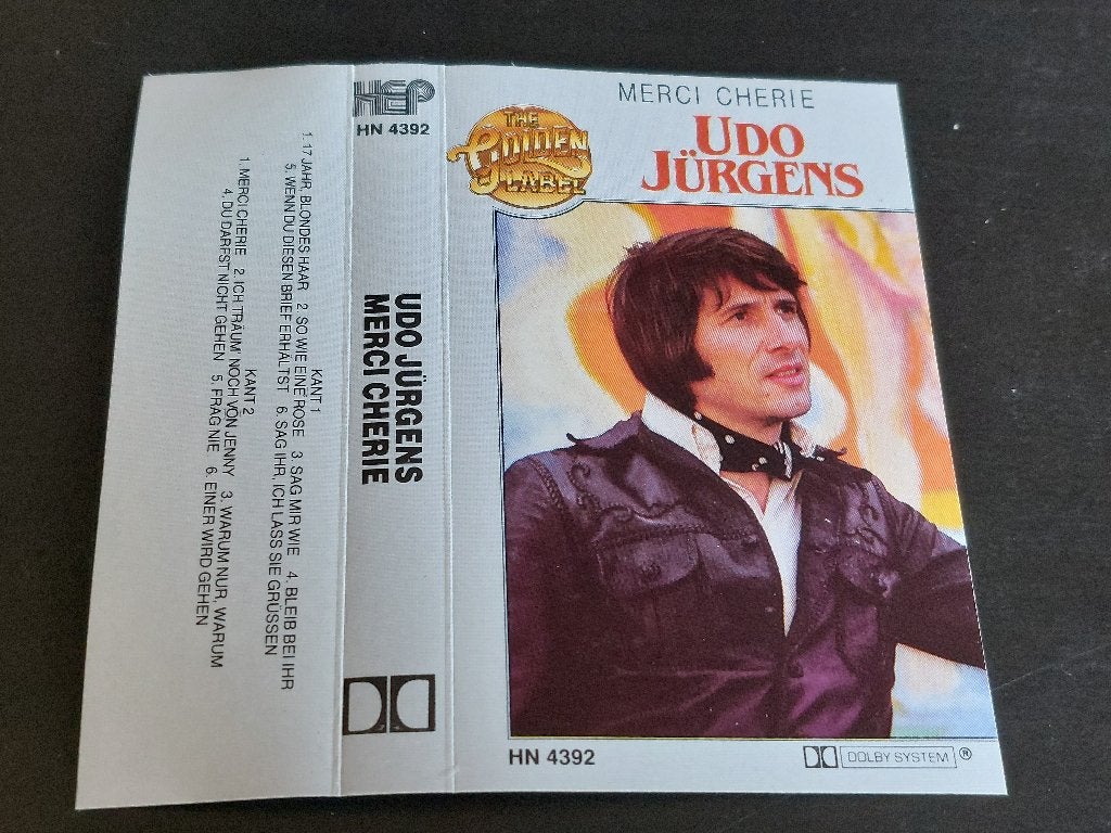 UDO JÜRGENS - MERCI CHERIE (MC), 1 bandje, Ophalen of Verzenden, Zo goed als nieuw, Origineel