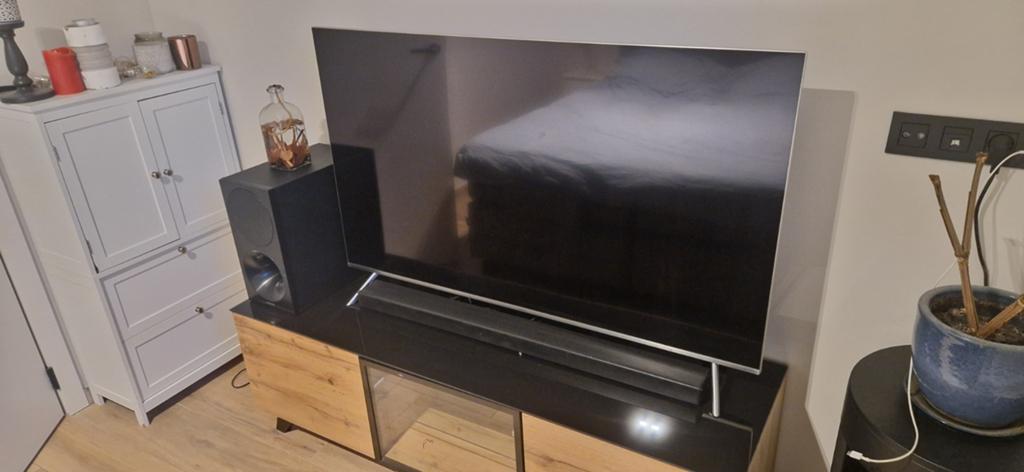 Samsung 55 Inch 4K 100Hz TV + Soundbar + Woofer Bundle, Ophalen, 100 Hz, Samsung, 100 cm of meer