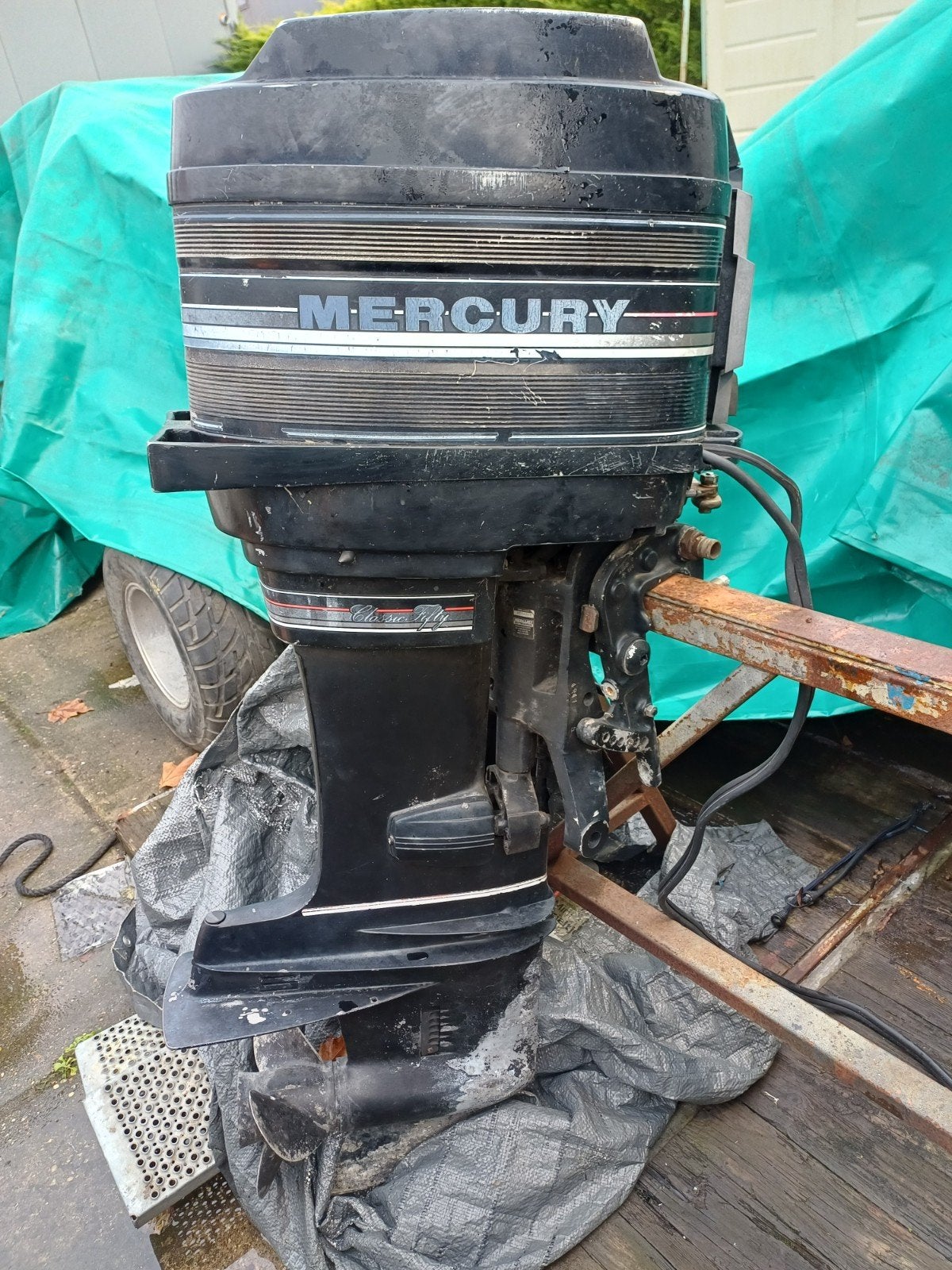 Mercury 50 pk 2 takt langstaart Loop of sloop, Watersport en Boten, Ophalen, Gebruikt, Motor en Techniek, Zeilboot of Motorboot