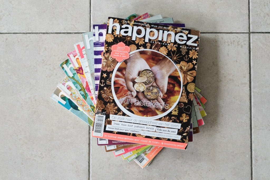 Happinez Tijdschriften 2016 – Nummers 1 t/m 8, Ophalen of Verzenden, Zo goed als nieuw, Lichaam en Geest
