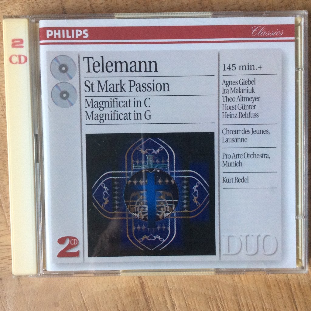 2cd -Telemann, St Mark Passion. Kurt Redel, Pro Arte Munchen, Ophalen of Verzenden, Zo goed als nieuw, Barok, Album