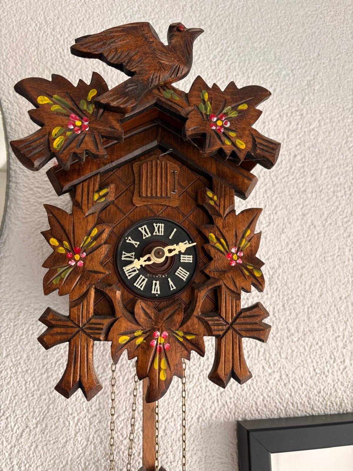 Antieke Koekoeksklok - Handgesneden Hout, Ophalen of Verzenden
