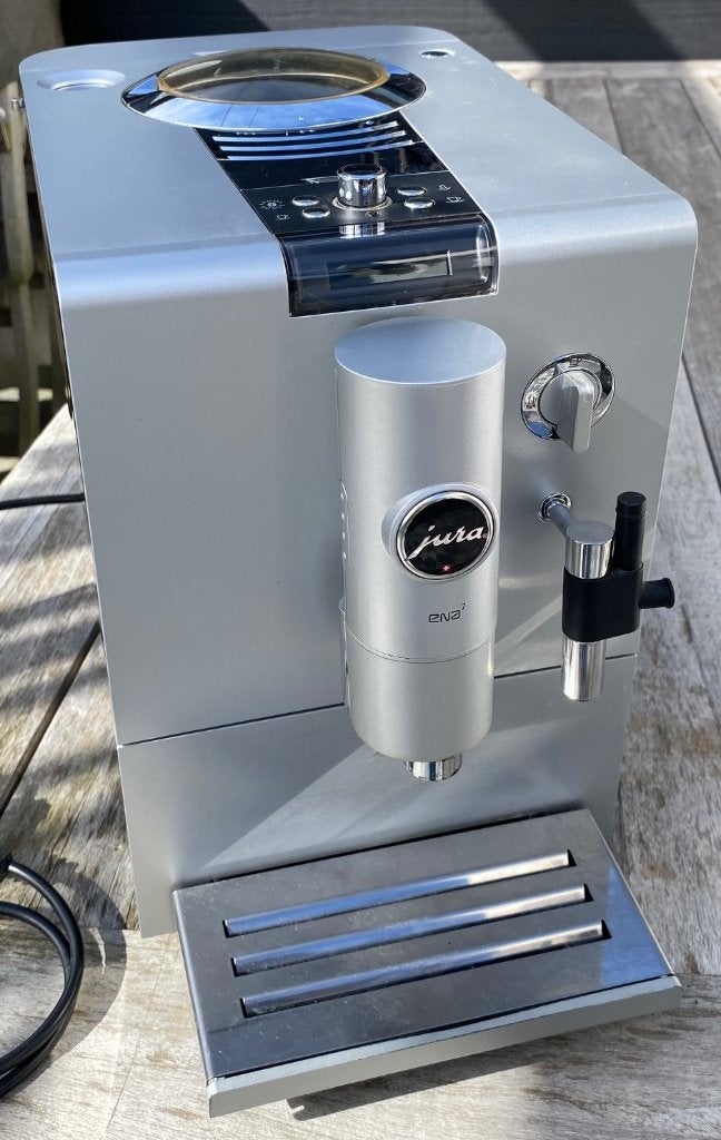 Jura Ena 7 volautomatische koffiemachine, Witgoed en Apparatuur, Koffiezetapparaten, Ophalen, Afneembaar waterreservoir, Gebruikt