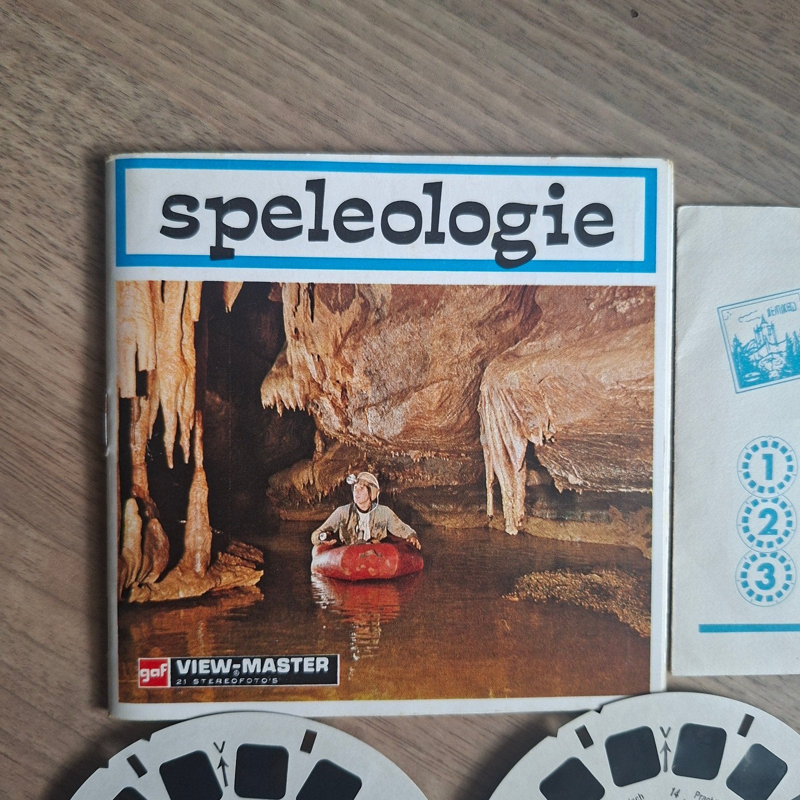 viewmaster reels Speleologie compleet, Verzamelen, Ophalen of Verzenden, Zo goed als nieuw