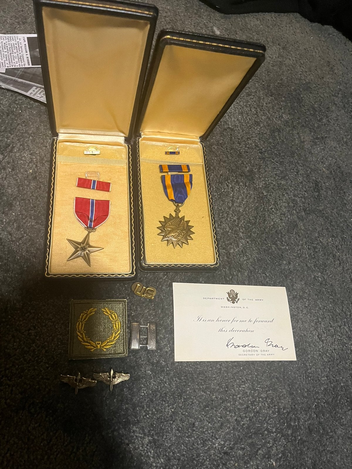 USAF lotje van William E. Scherer, Ophalen of Verzenden, Luchtmacht, Amerika, Lintje, Medaille of Wings