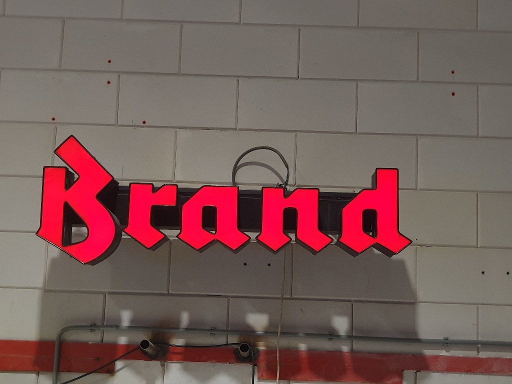 neon reclame Brand, Ophalen, Gebruikt, Lichtbak of (neon) lamp