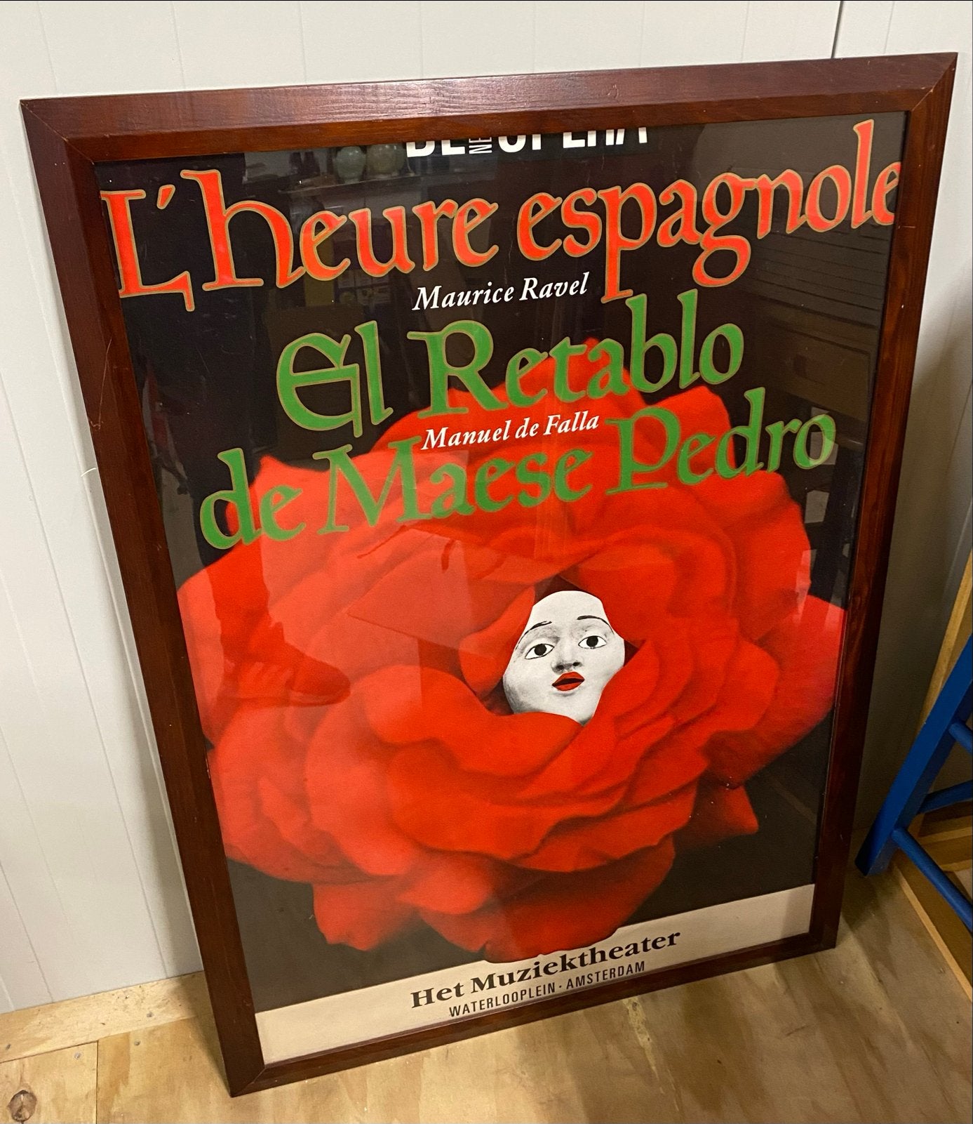 Originele Poster Muziektheater Amsterdam, Ophalen, Met lijst, A1 t/m A3, Muziek