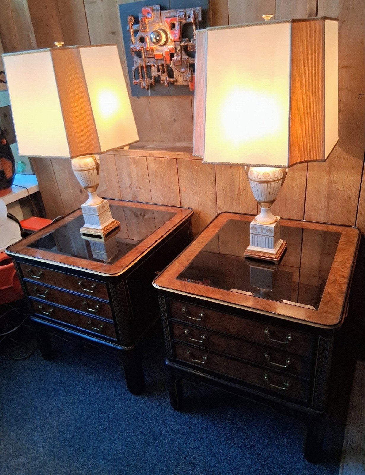Hollywood Regency Mega-Set , 70er Drexel Kastjes + Mangani, Ophalen