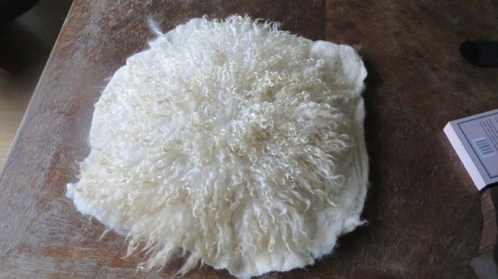 Wensleydale gevilte vacht, krullen, stoelkussen, siervacht, Huis en Inrichting, Woonaccessoires | Kussens, Verzenden, Nieuw, Wit
