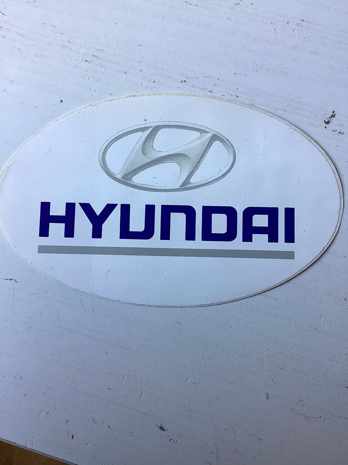 Sticker Hyundai, Verzamelen, Verzenden, Zo goed als nieuw, Auto of Motor